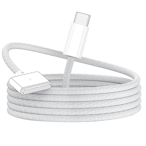 USB C til MagSafe 3-kabel 2 meter, 140W hurtigladekabel kompatibel med MacBook Air Pro