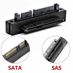 SFF-8482 til SATA 22-pinners adapter, 90-graders vinklet, for SAS harddisk