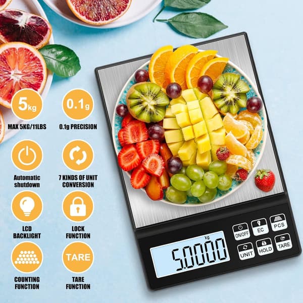 Digital köksvåg 1 g till 10 kg, hög precision