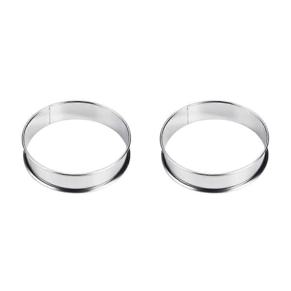 1/2/3/5 Pizzaring Bærbar Rund Bakeri Restaurant Kake Mousse Form Verktøy 10cm 2Set