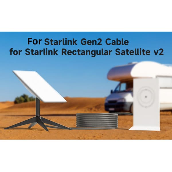 Starlink-klar USB-kabel 3 meter, 1200 Mbps rask overføring, kompatibel med Starlink rektangulær V2