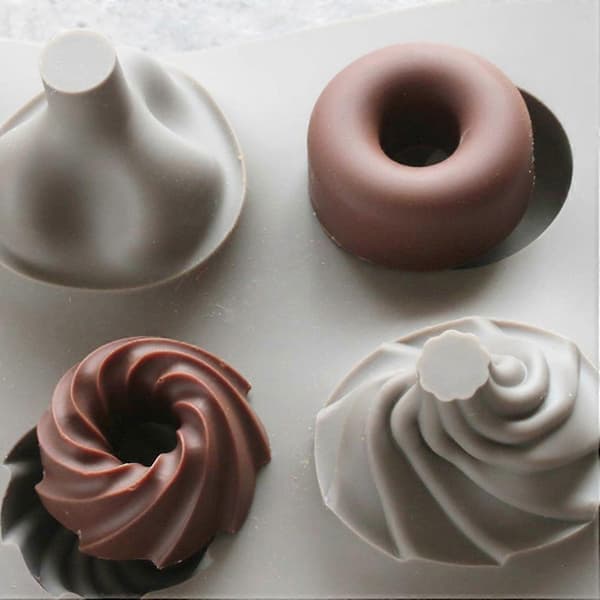 Chokoladeform Non-stick DIY Kageform Bakke Gitter Silikone Bageform til Køkken 20 donuts
