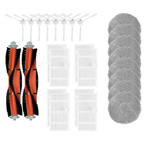 For U200 / S60 / W2 Robotstøvsuger Reservedeler Støvpose Hovedsidebørste Hepa Filter Moppeklut