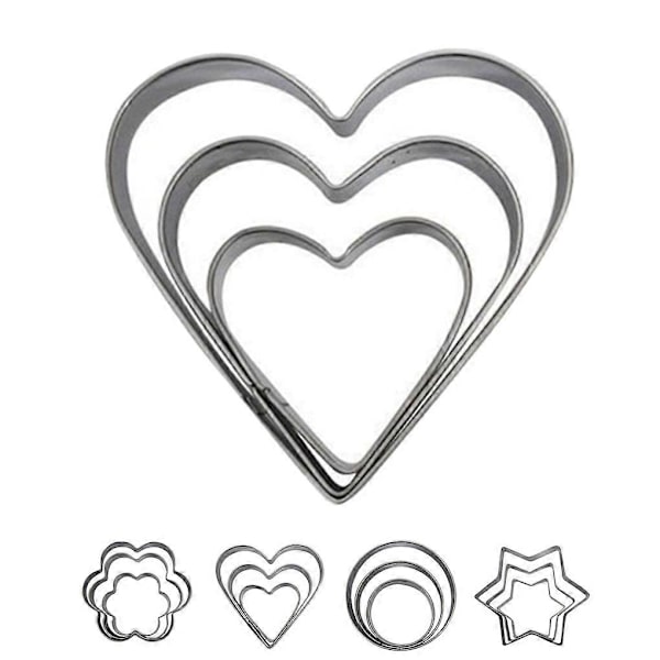 Bageforme Blomsterform Rustfrit Stål Æggeform Køkken Cookie DIY Forme Sæt Star shape