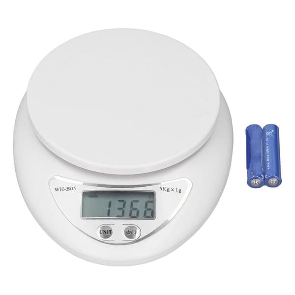 Digital køkkenvægt, 0,1g til 500g, LCD-display.