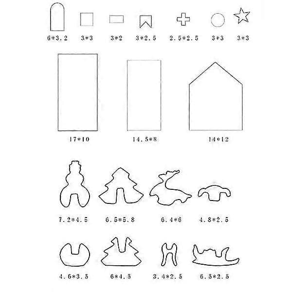 18 st Julkaksmått Set, Bakformar för Kakor & Kex
