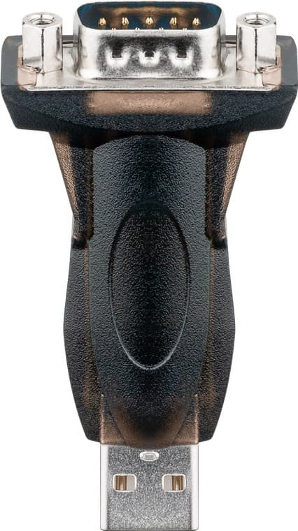 USB til RS-232 seriel adapter, sort, Prolific chipset, til PC og bærbar computer