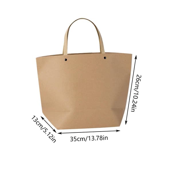 10 STK Båtformet Papir Tote Bag Gave Handlepose for Klær Resirkulerbar Hvit
