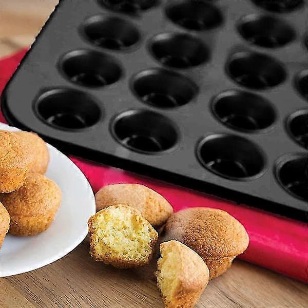 Non-stick 24-håls kakform i kolstål med Teflonbeläggning