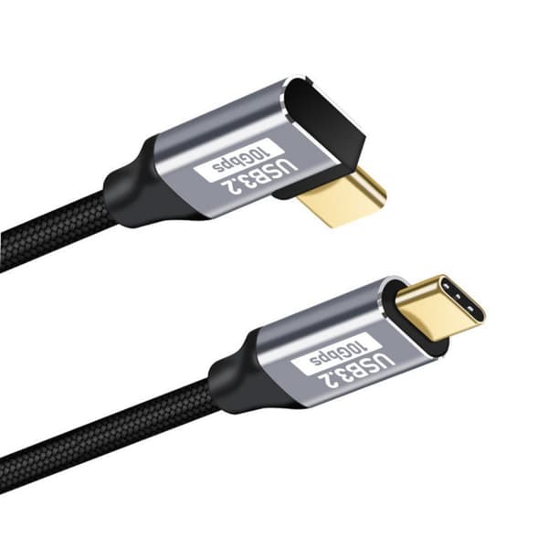 USB C til C-kabel 100W PD med E-Marker, nylonflettet aluminiumskontakter, 3m, grå