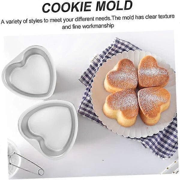 Hjerteformede Non-Stick Metall Bakeformer, Enkel Rengjøring