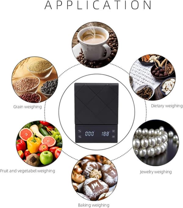 Digitalvægt 3 kg/0,1 g med timer