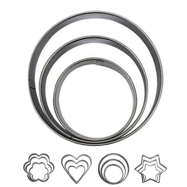 Bakformar Blomform Rostfritt Stål Äggform Kök Kakor DIY Formar Kit Star shape