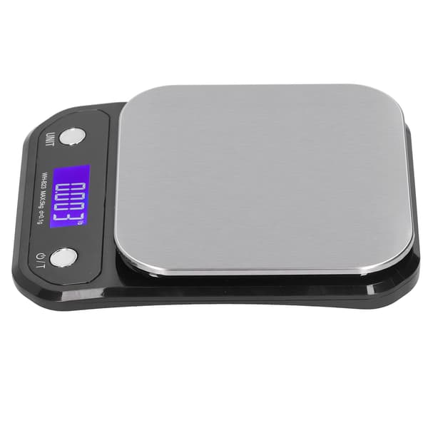 2 kg digital køkkenvægt, rustfrit stål, LCD-display.