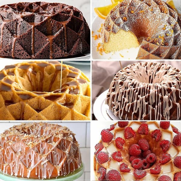 Silikonkakeformer for baking av runde og hjerteformede kakeformer i silikon for baking av kakebokser A