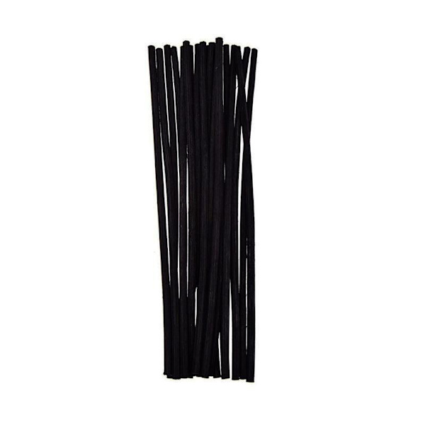 Premium Kvalitet Reed Diffuser Rør Rattan Pind 3x260mm Sort 10 stk