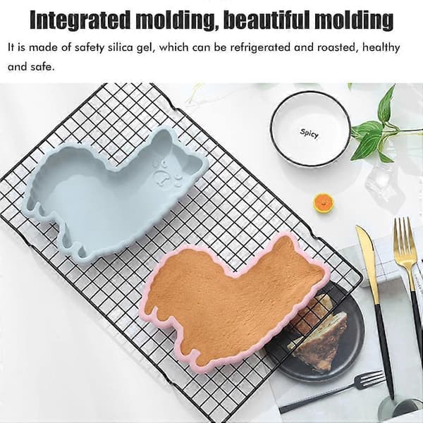 Påskekakeform 3D Søt Dyre Non-Stick Silikonform DIY Bakeform for Kake Gelé Pudding