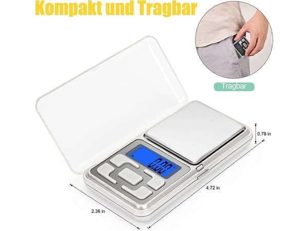 Digitalvåg, Uppladdningsbar, Hög Precision