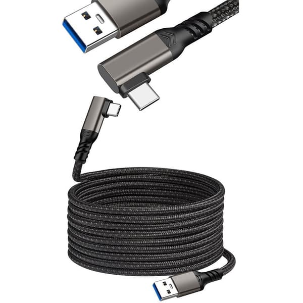 VR-datakabel USB-C vinklet 3m til Oculus Quest 2, LINK Streaming & kameraforbindelse