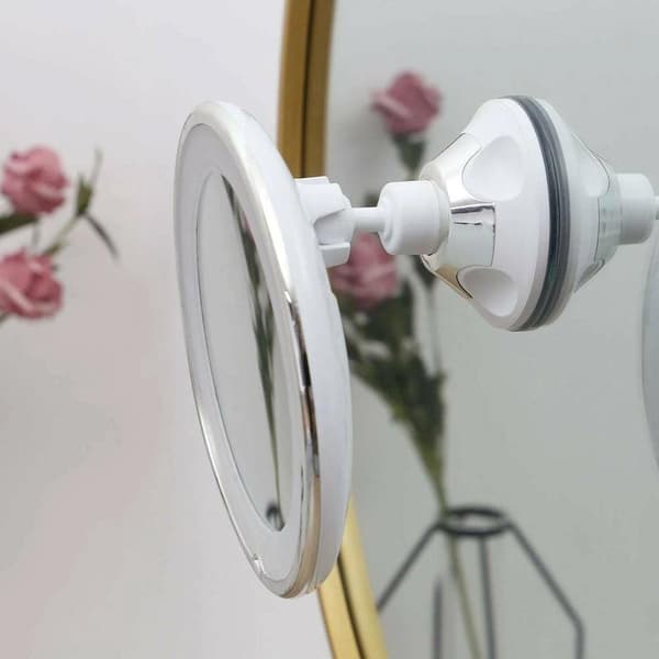 10X forstørrende makeup-spejl med LED-lys