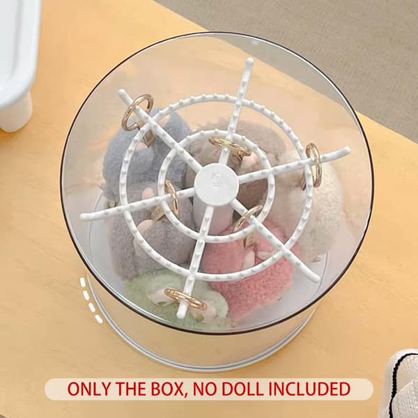 Dockskåp Hängsmycke Display Box Transparent Roterande Handdriven Blind Box Förvaringsställ 5(12)