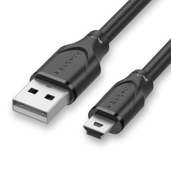 USB 2.0 til Mini 5-pins datakabel for Android MP3, 3m, svart, rask overføring