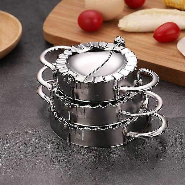Dumpling Maker Kit i Rostfritt Stål - 3 Formar & Bakmatta