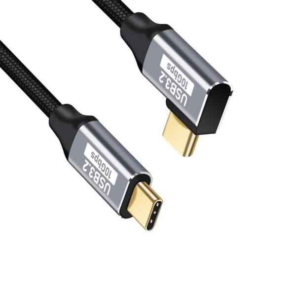 USB C till C-kabel 100W PD med E-Marker, nylonflätade aluminiumkontakter, 3m, grå