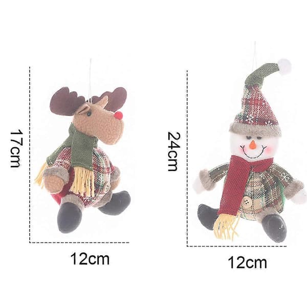 Plysdukkevedhæng til hjemmets julepynt style 3