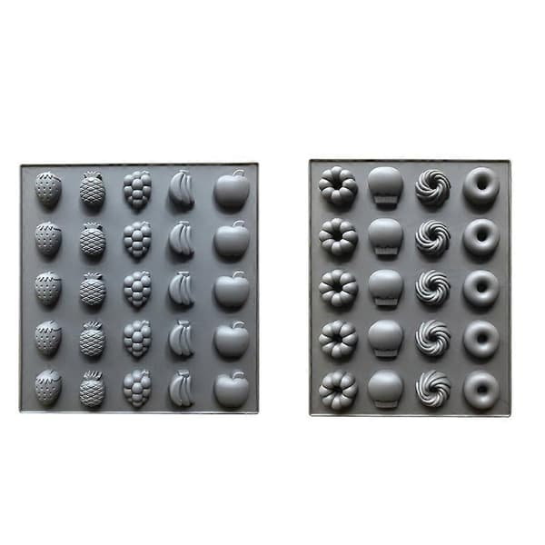 Chokoladeform Non-stick DIY Kageform Bakke Gitter Silikone Bageform til Køkken 20 donuts