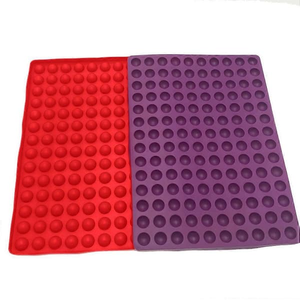140-hulrums rund slik kiks form BBQ bageplade gryde madpude bageudstyr Red