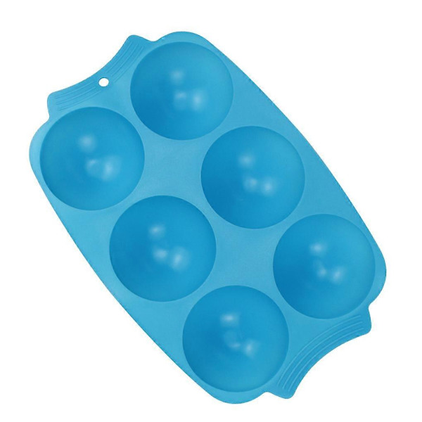 Kageform 6 Gitre Non-stick Isboldfremstillingsform Silikone Køkken Bage Chokoladefremstiller Blue
