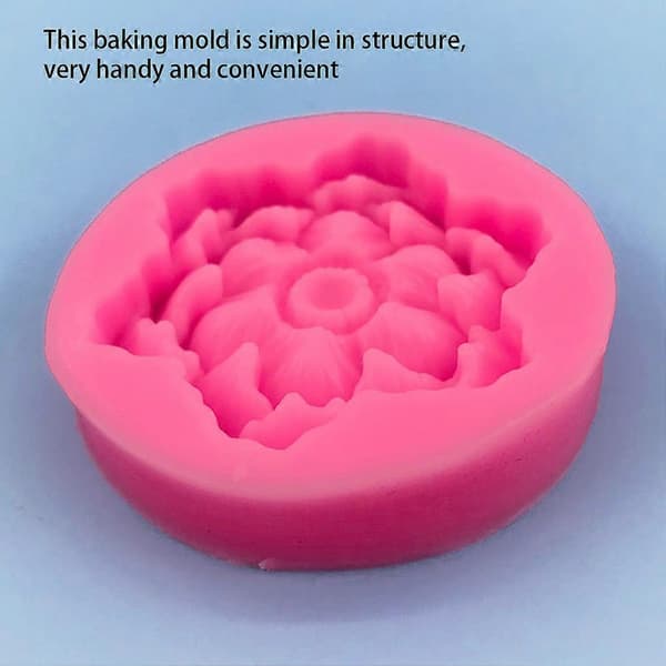 Silikone Lotusform Kageform Bærbar Non-stick DIY Hjem Fondant Chokolade Budding Bageform Støbeværktøj
