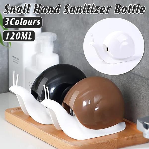 Snigel Lotion Dispenser Flaska Tvättbehållare Badrum Tvål Tryck Dispenser Kaffe