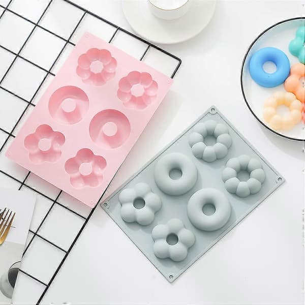 Silikone Blomsterform Kageform Dekor Fondantform Chokolade Bageværktøj blue