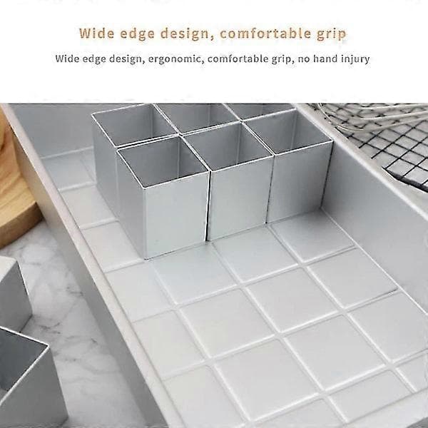 Rektangulär kakform i aluminiumlegering för flera kakor
