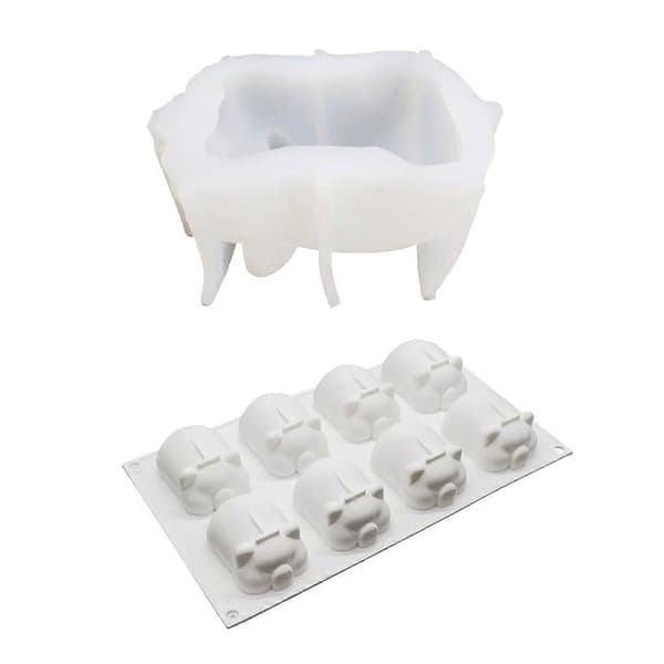 Silikon kakeform bakverk sjokoladekjeks DIY-form 8 Cavities