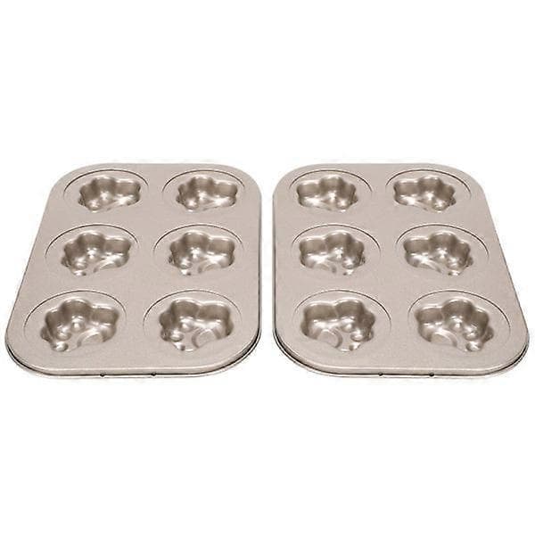 2 stk. kageforme i kulstofstål, non-stick bage-DIY-dessert