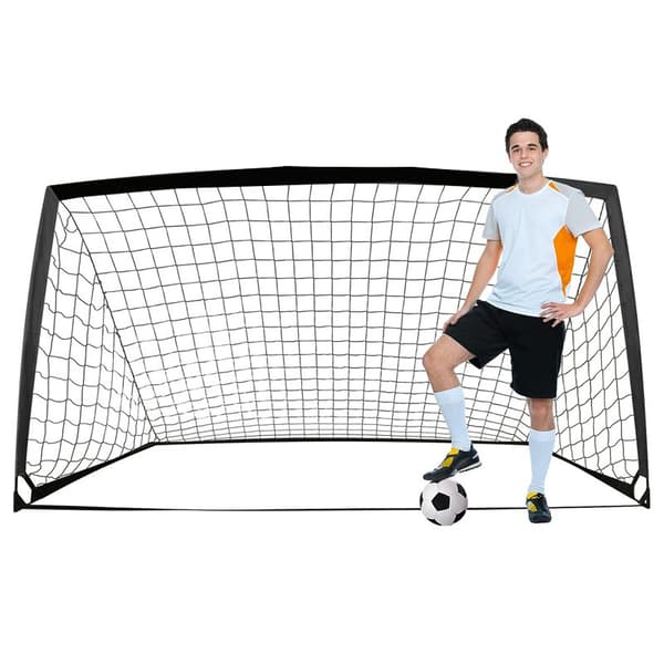 Bærbart fodboldmål 9x5 fod, stort foldbart fodboldmål til indendørs og udendørs træning
