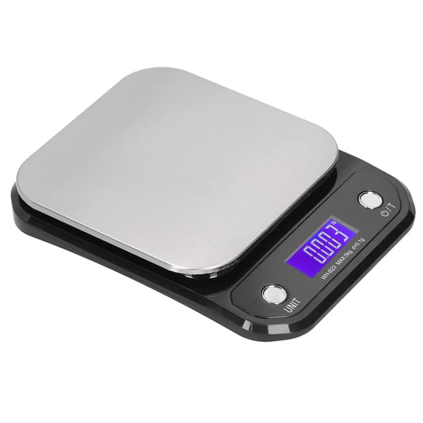 2 kg digital köksvåg, rostfritt stål, LCD-display.