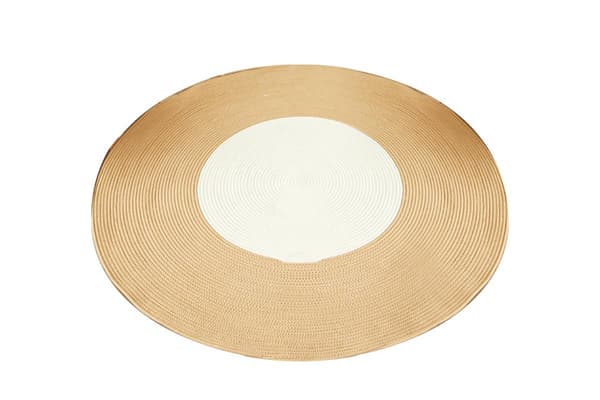Flätad matta - Khaki 45*45cm