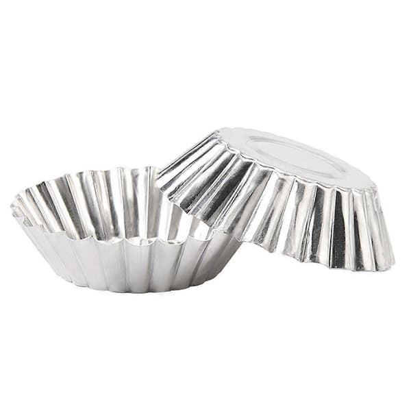 50 stk. æggebageforme genanvendelige blik non-stick cupcake muffin cookie budding form foret form