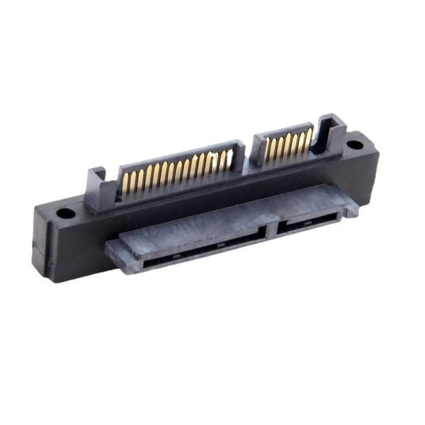 SATA 7+15 Pin 90 Graders Adapter, Han til Hun, til Harddiskforbindelse