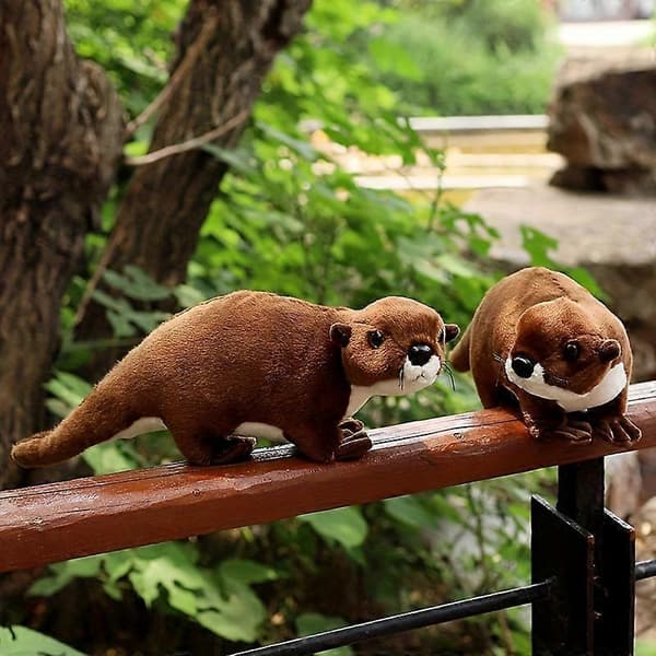 Simulerad utterdocka plyschleksak havsutterdocka kudde zoo ornament trasdocka