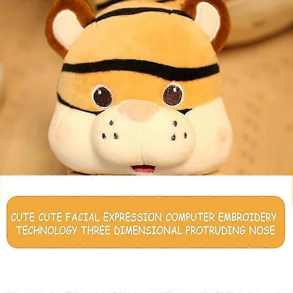 Tecknad Söt Nick Tiger Plyschleksak för Barn och Flickor Presentdocka Sovkudde Tiger-23CM, Mörkbrun