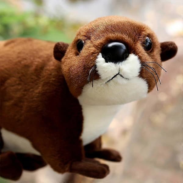 Simulerad utterdocka plyschleksak havsutterdocka kudde zoo ornament trasdocka