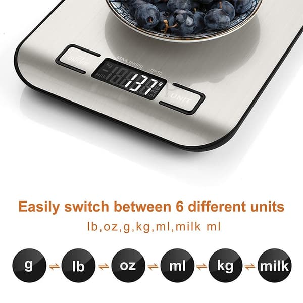 Digitalvægt, 6 enheder, 3 kg, LCD-display