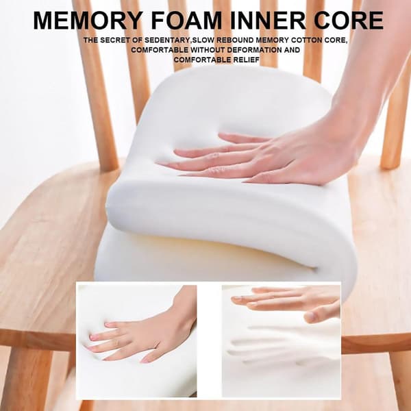 Sittdyna Memory Foam Kontorsstol Pad Bottenstöd för Pall Matstol Grå