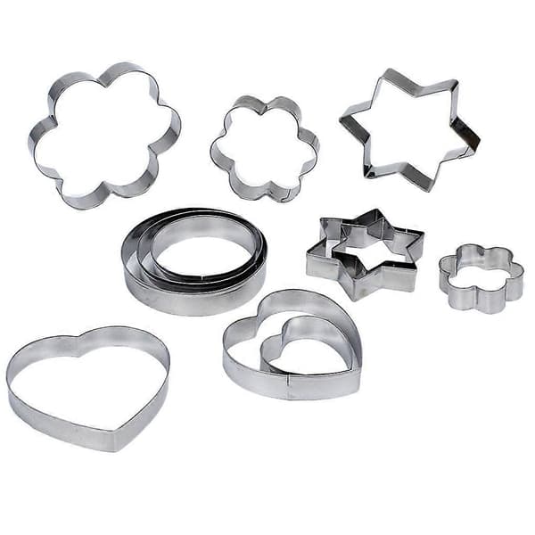 Bakformar Blomform Rostfritt Stål Äggform Kök Kakor DIY Formar Kit Flower shape