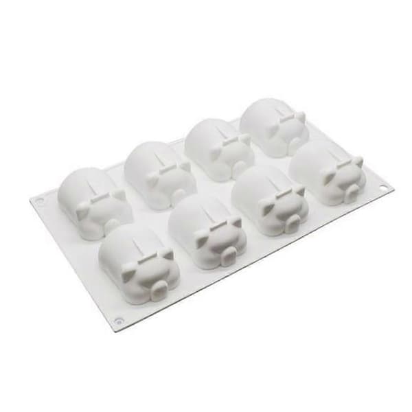 Silikon kakeform bakverk sjokoladekjeks DIY-form 8 Cavities